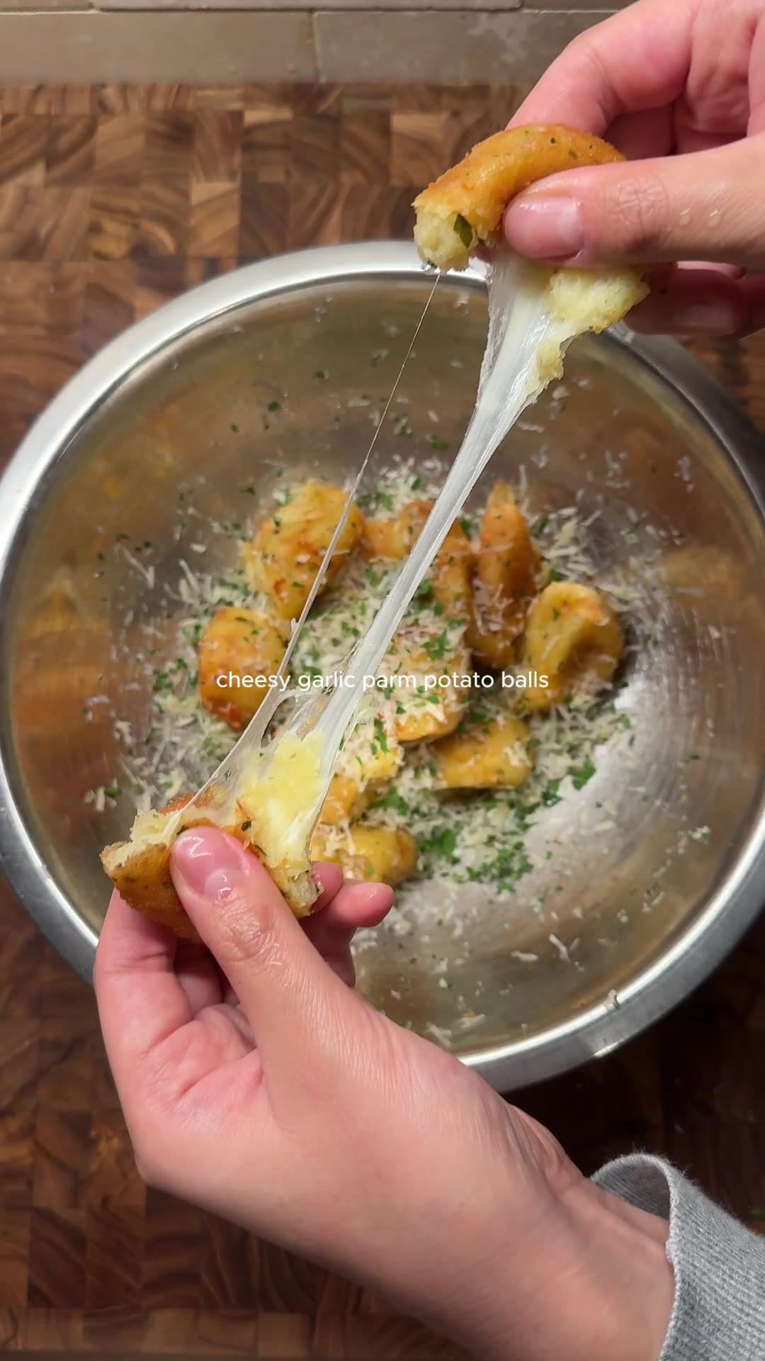 Cheesy Garlic Parmesan Potato Balls