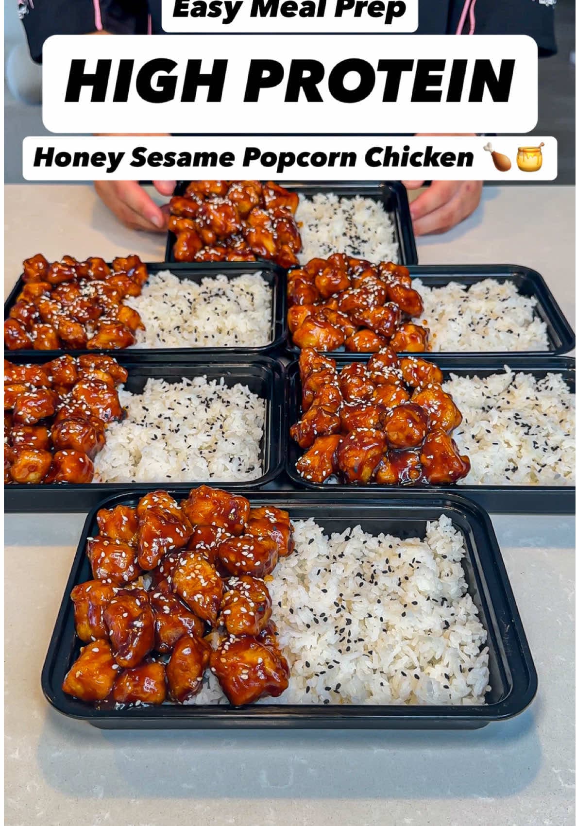 High Protein Crispy Honey Sesame Popcorn Chicken