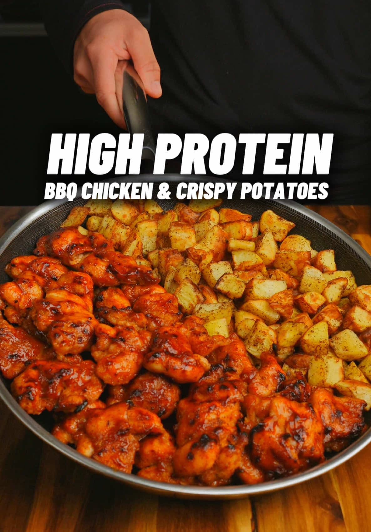 High Protein Honey BBQ Chicken & Crispy Potatoes