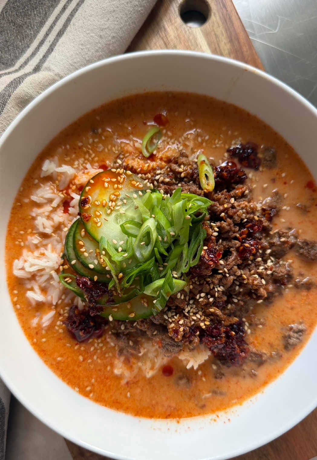 Coconut Red Curry Beef Broth Bowl