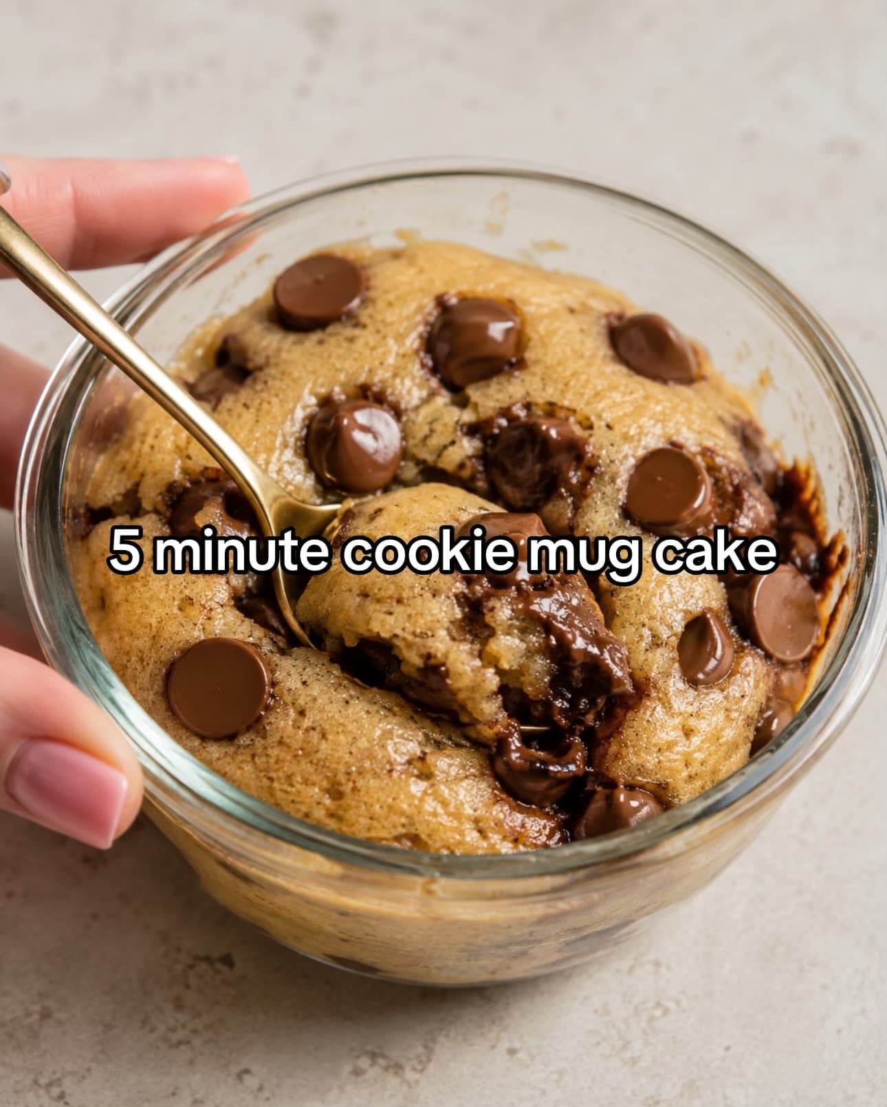 5-Minute Chocolate Chip Cookie Mug Cake