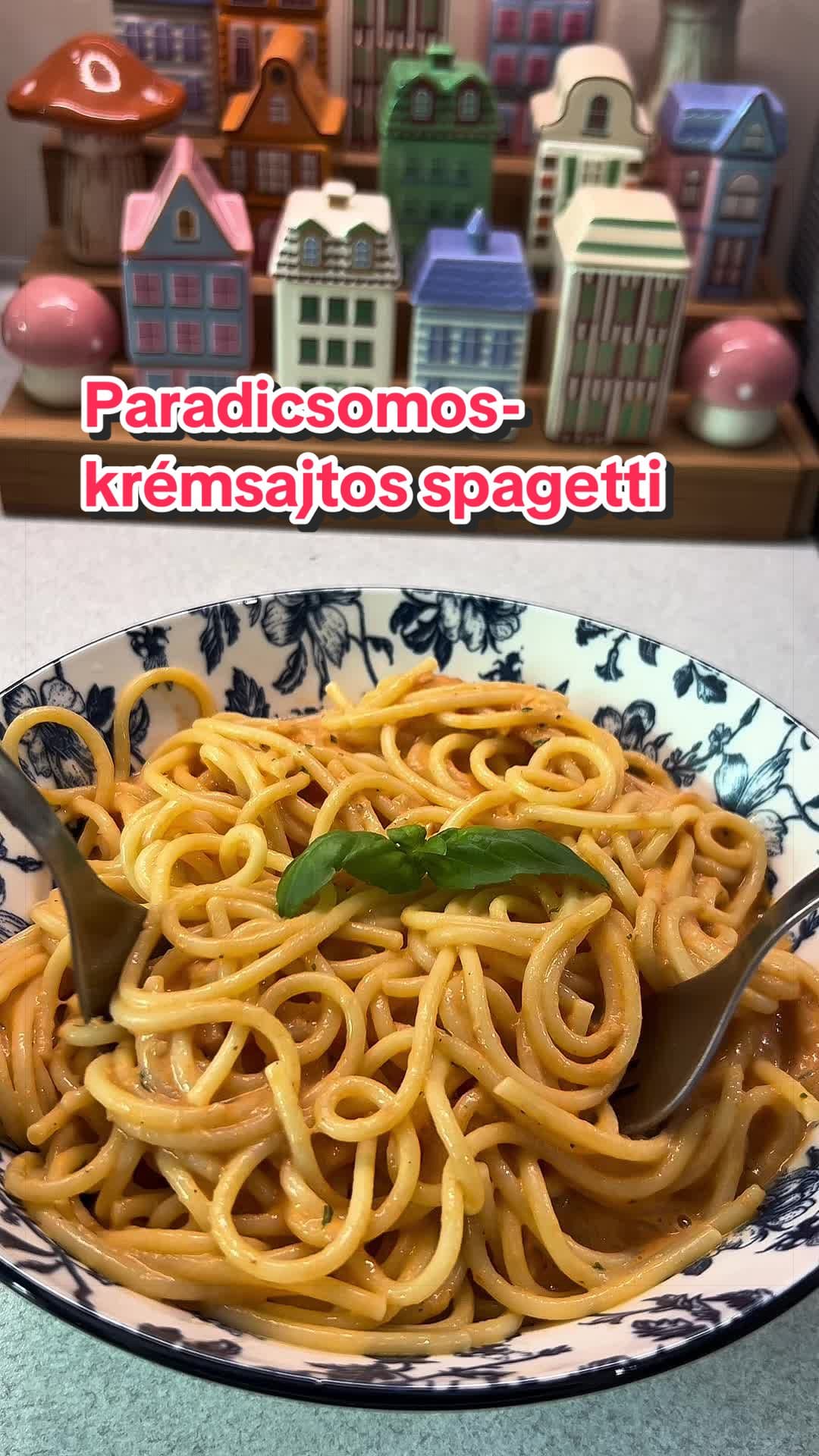 Paradicsomos-krémsajtos spagetti