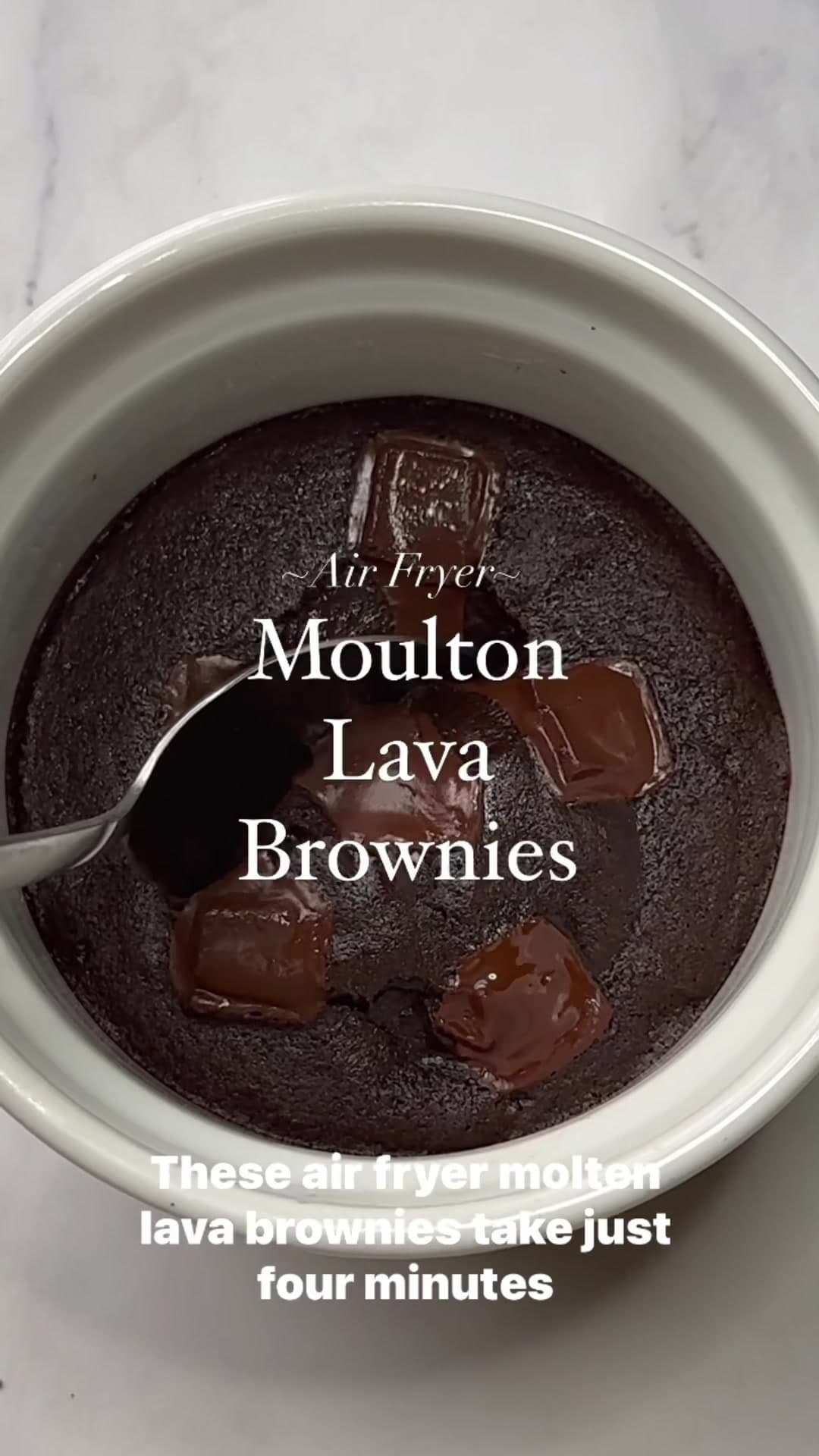 Air Fryer Molten Lava Brownies