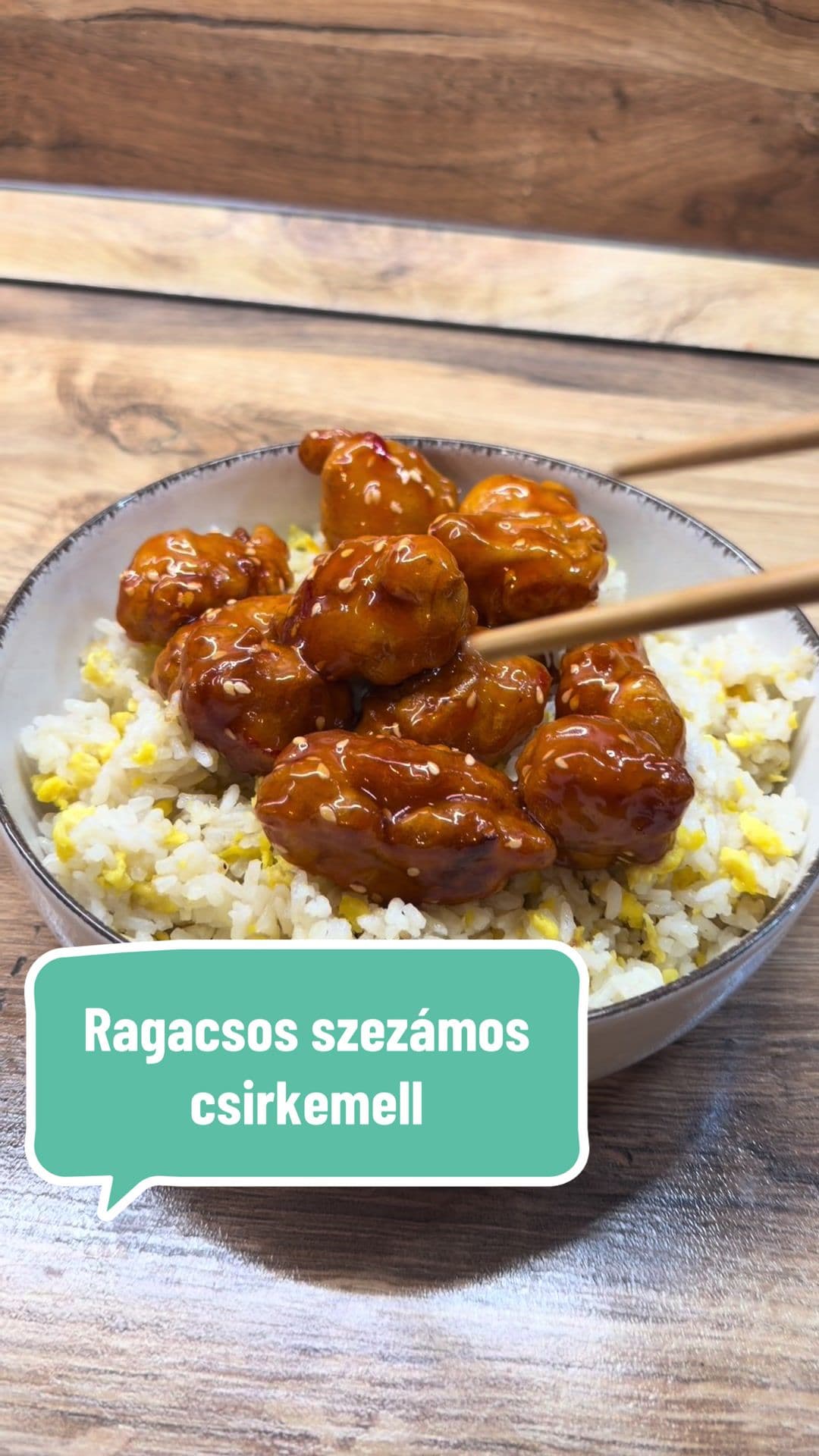 Ragacsos szezámos csirkemell