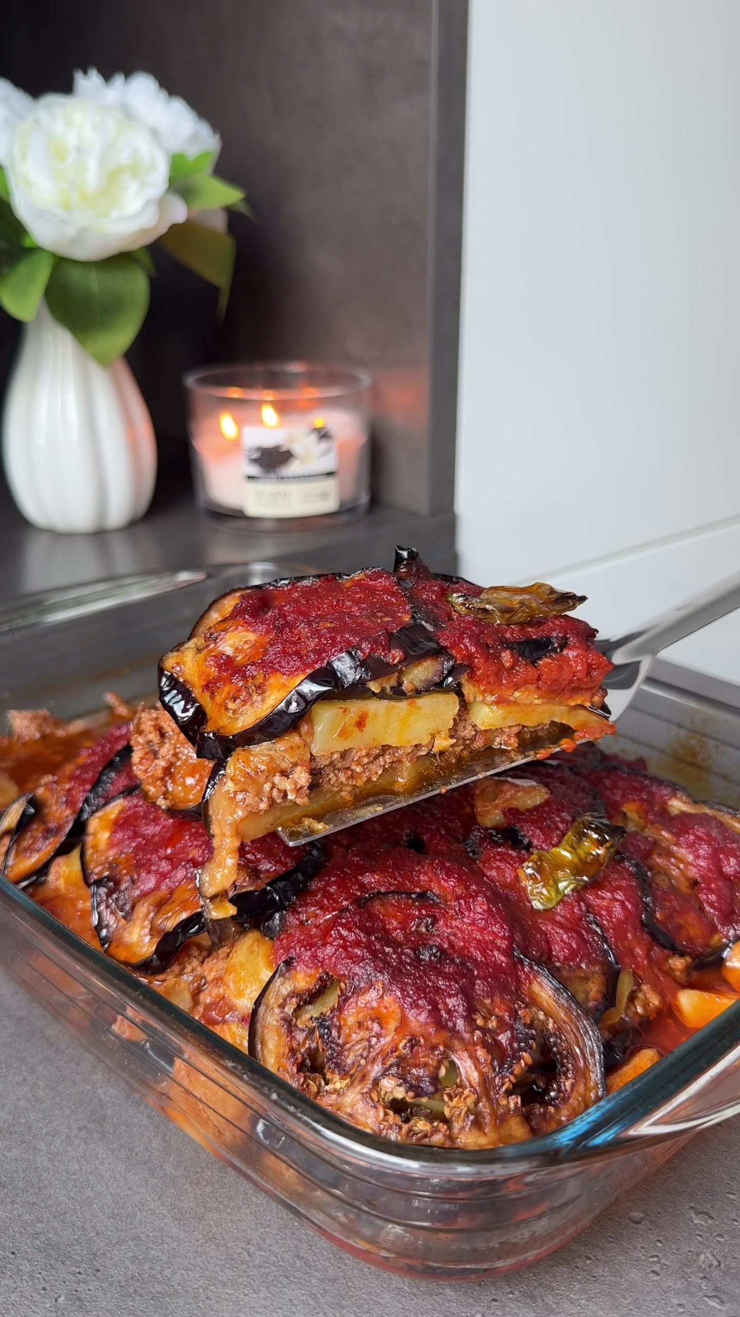 Auberginen-Kartoffel-Auflauf mit Hackfleisch