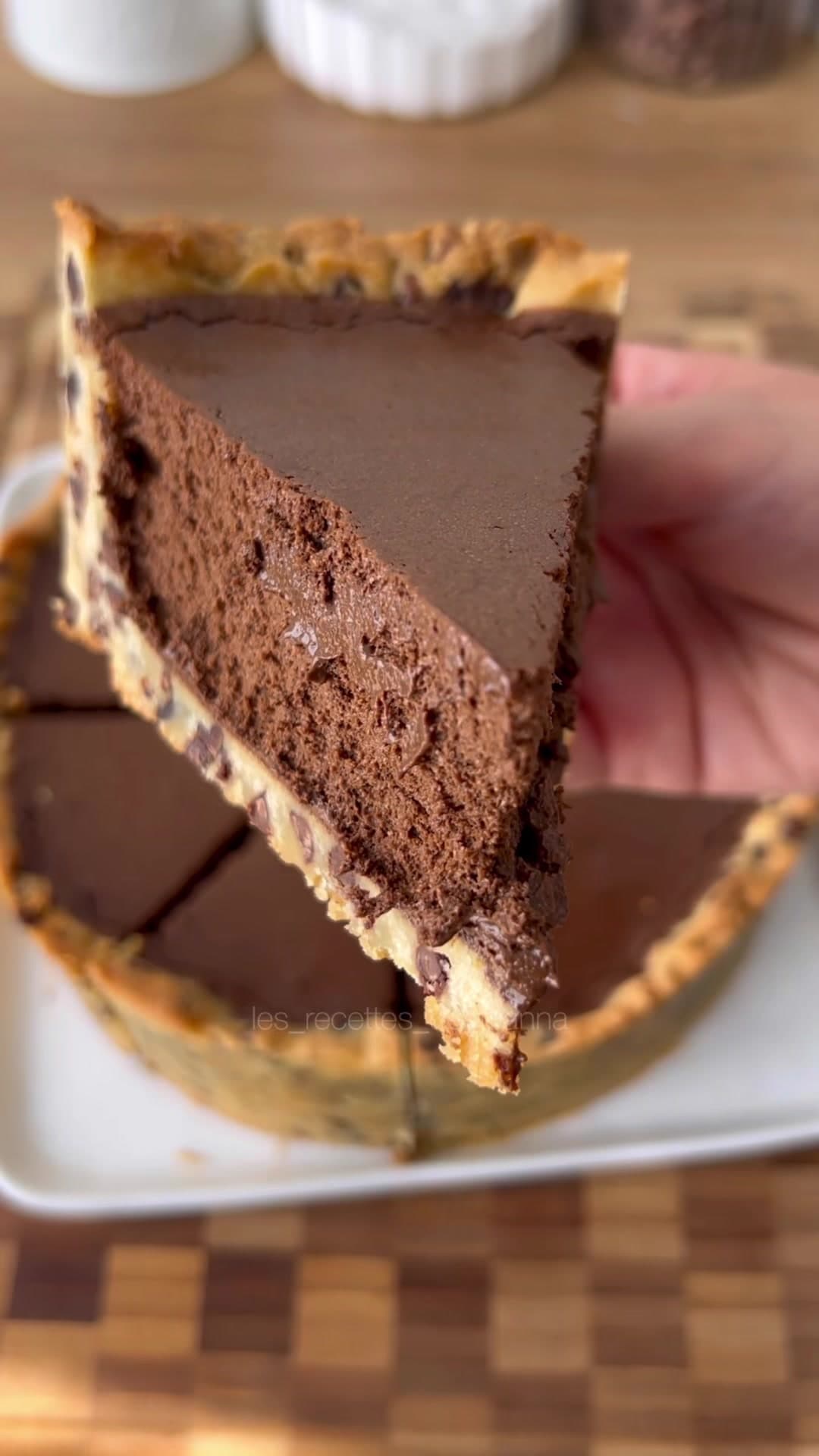 Base para tarte com mousse de chocolate
