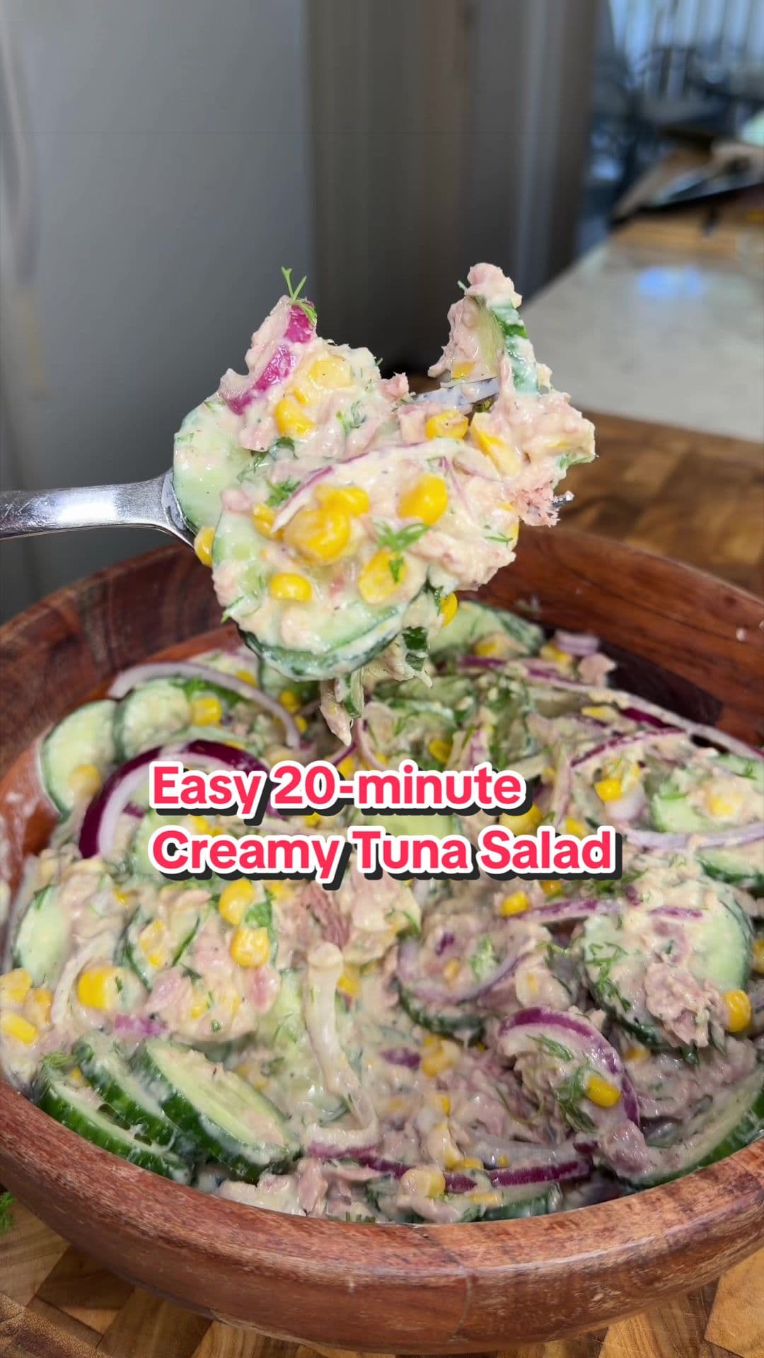 Creamy Refreshing Tuna Cucumber Salad