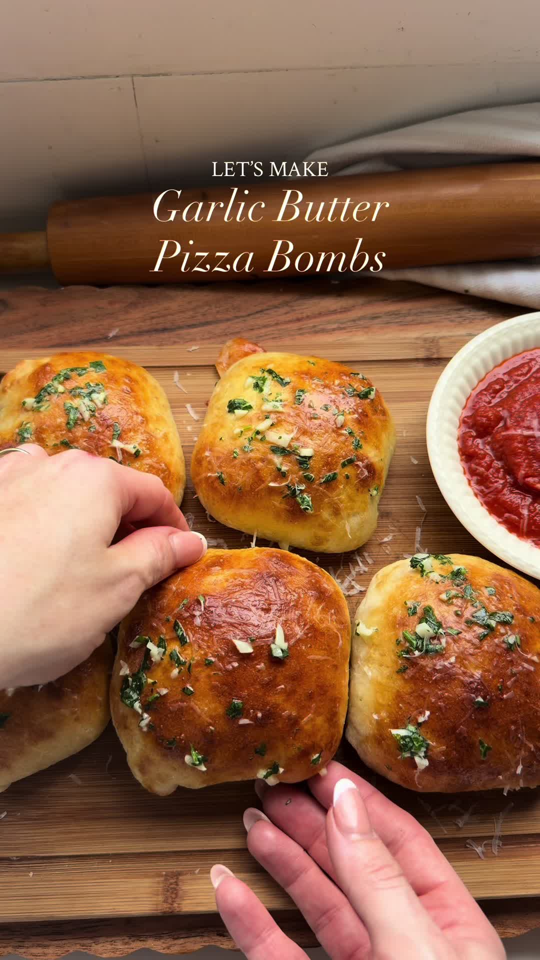 Garlic Butter Pizza Bombs