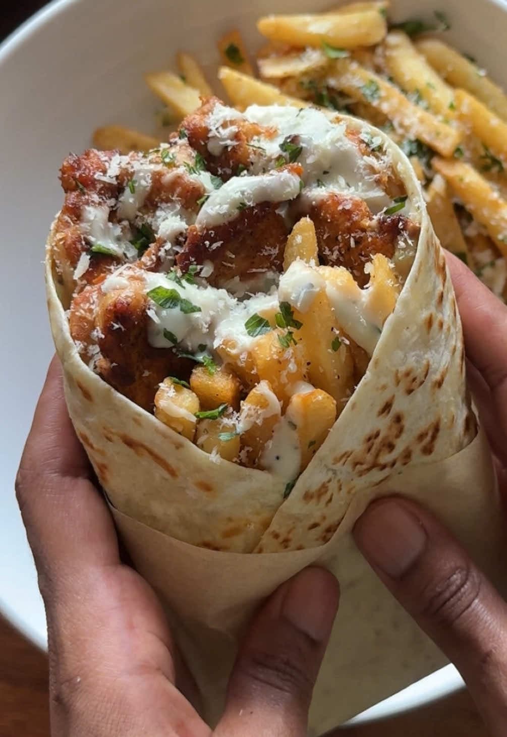 Crispy Garlic Parmesan Chicken Wrap
