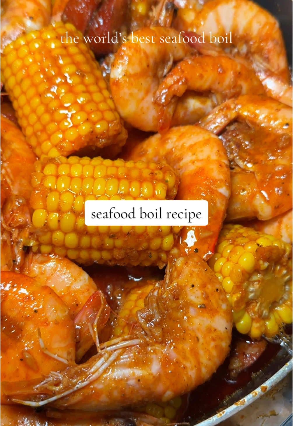 Seafood Boil med räkor och korv