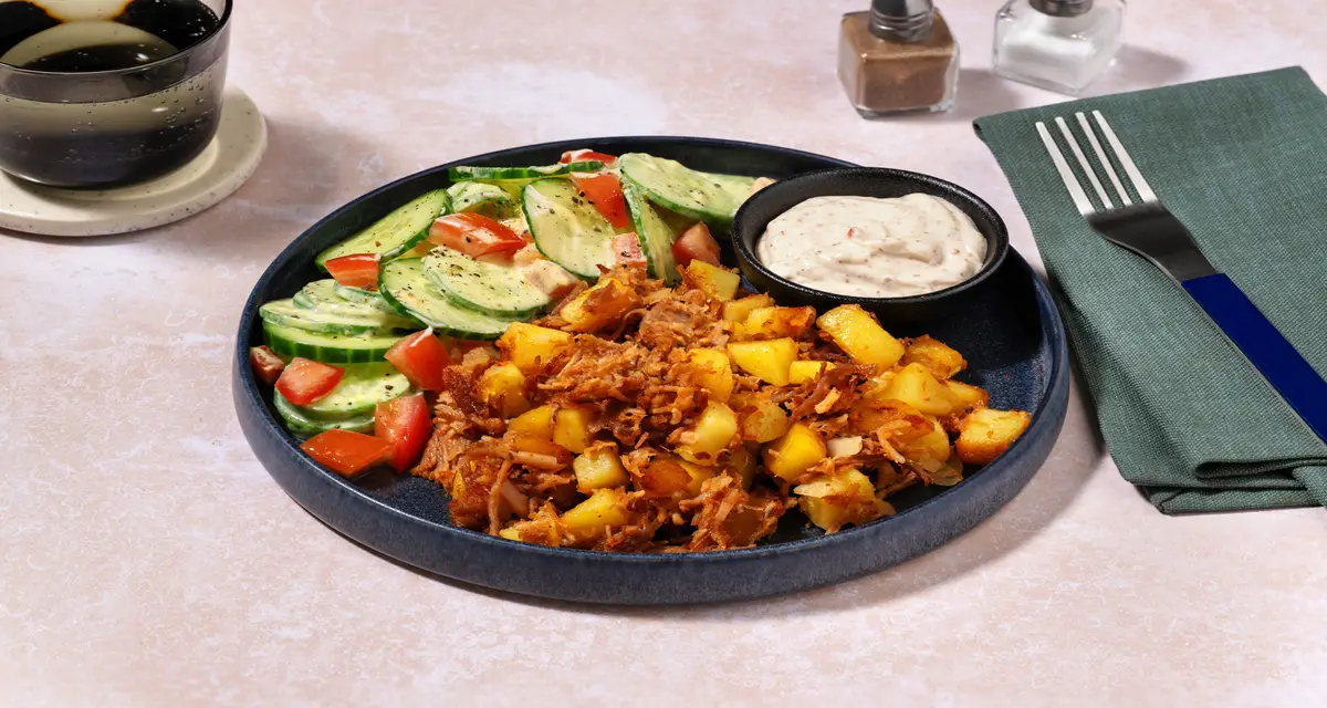 Bratkartoffelpfanne mit Pulled Pork