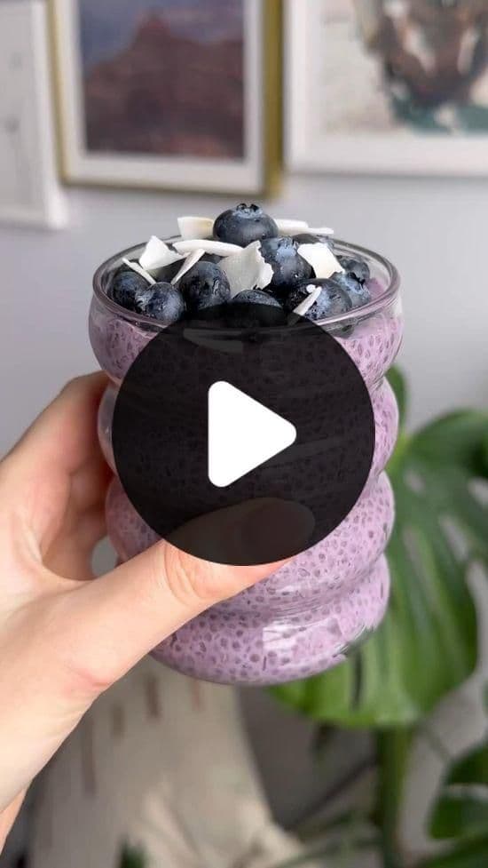 Pudim de Chia com Mirtilos