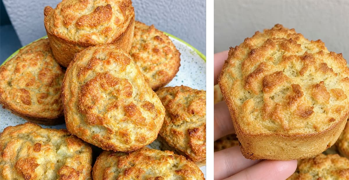 Muffins de manzana y avena