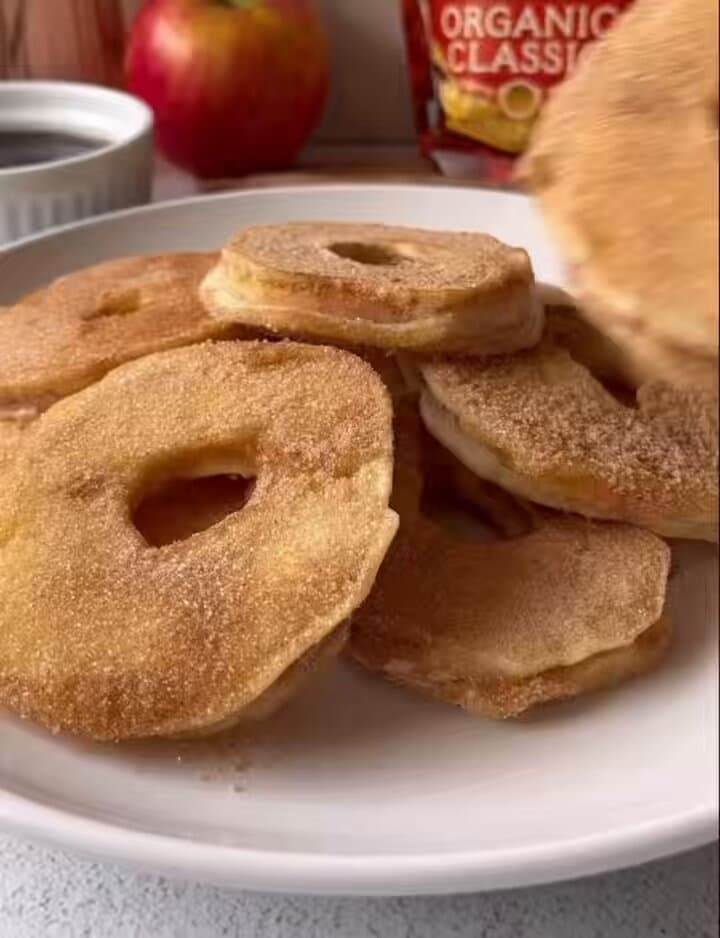 Apple Pancake Fritters with Maple Syrup