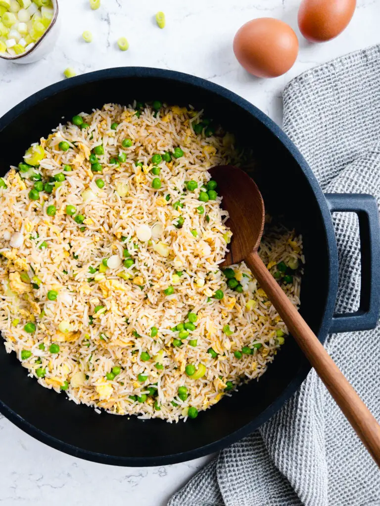 Egg Fried Rice with Peas