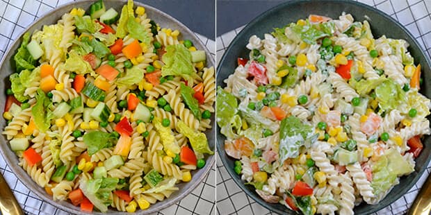 Klassisk pastasalat