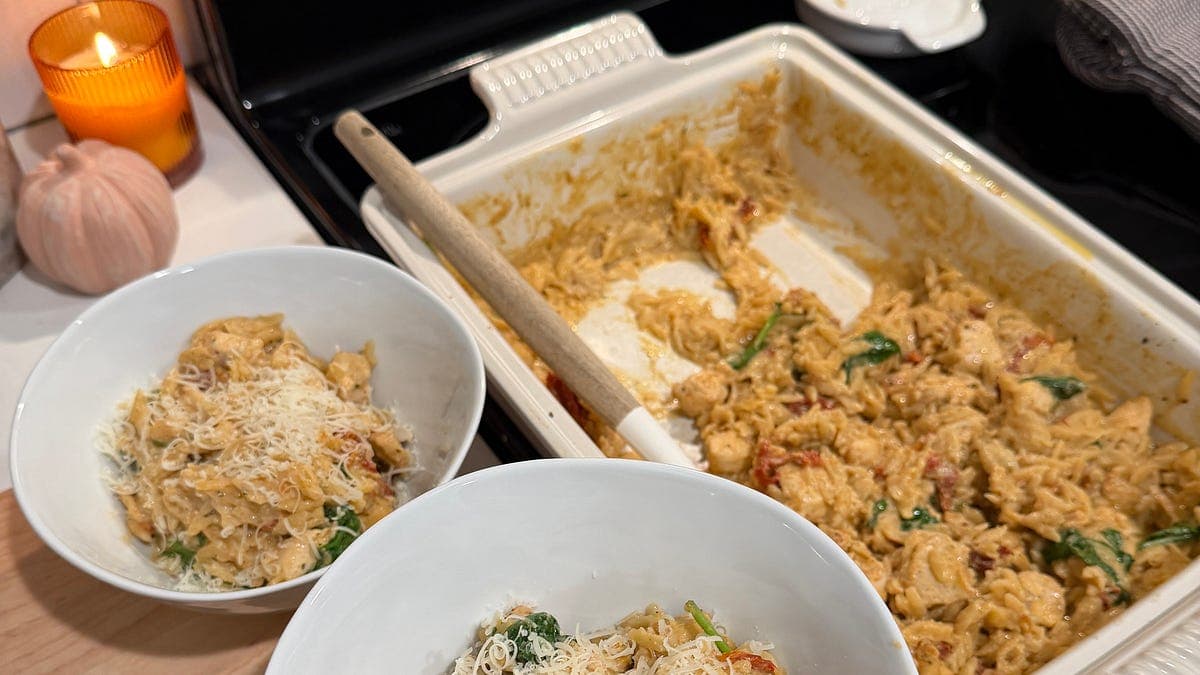 Boursin Chicken & Orzo Bake